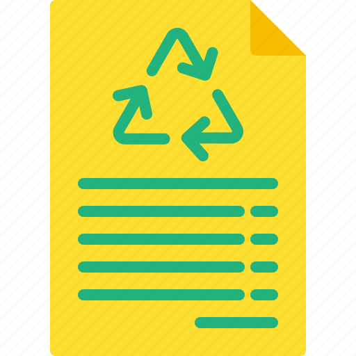 Environment, document, recycling, ecology, file icon - Download on Iconfinder