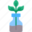flask, biology, experiment, leaf, plan 