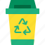bin, recycling, trash, can, garbage 