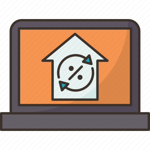 Online, refinance, payment, mortgage, home icon - Download on Iconfinder