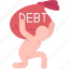 debt, obligation, struggle, payment, crisis 
