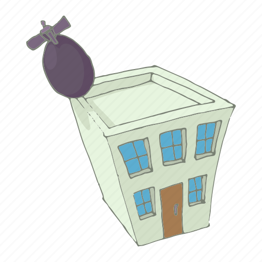 Building, cartoon, damage, destruction, disaster, house, ruin icon - Download on Iconfinder