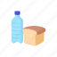 bottle, bread, container, drink, fresh, plastic, water 