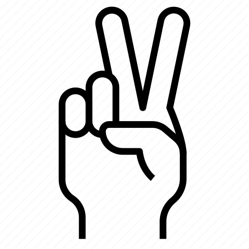 Victory, hippie, finger, sign, win icon - Download on Iconfinder