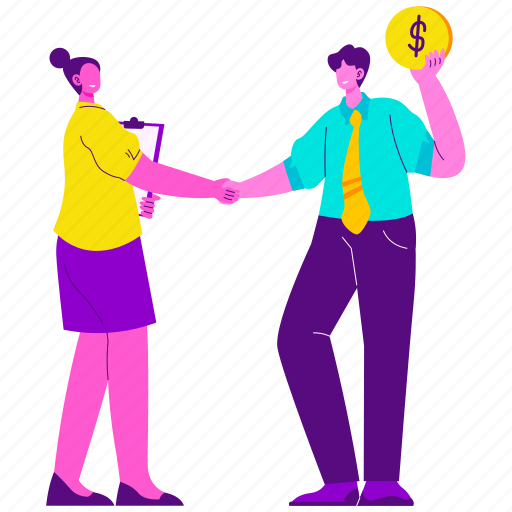 Deal, agreement, handshake, partnership, cooperation, collaboration, teamwork illustration - Download on Iconfinder