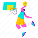 basketball player, slam dunk, jump, basketball, nba, player, sports competition, sport, match 
