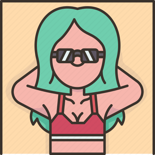 Sunbathing, summer, activity, leisure, relax icon - Download on Iconfinder