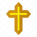cross, gold, religion, roman, sign