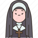 nun, sister, catholic, christian, female