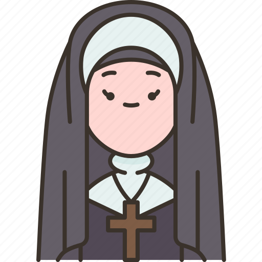 Nun, sister, catholic, christian, female icon - Download on Iconfinder