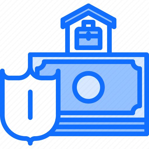 Briefcase, case, building, house, protection, money, shield icon - Download on Iconfinder