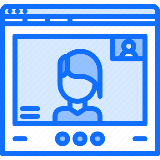 Video, chat, call, people, remote, work, freelance icon - Download on Iconfinder