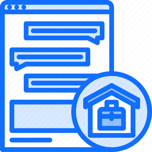 Window, messenger, messages, briefcase, case, house, building icon - Download on Iconfinder