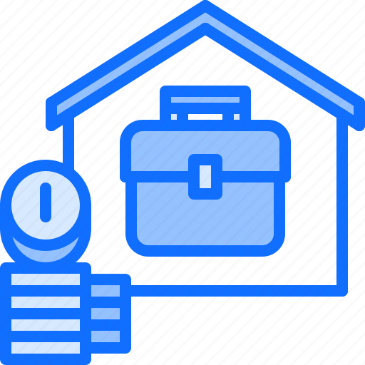 Briefcase, case, house, building, money, remote, work icon - Download on Iconfinder