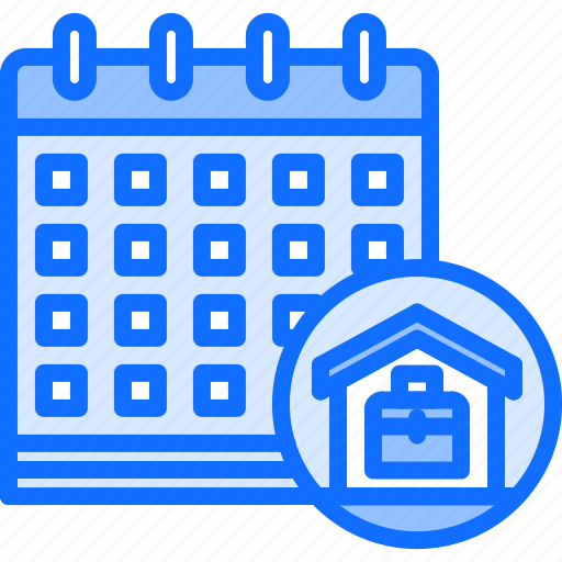 Briefcase, case, house, building, calendar, date, remote icon - Download on Iconfinder
