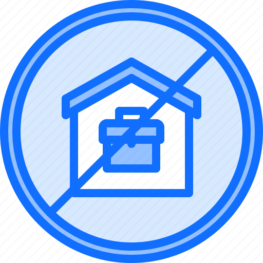 House, building, case, briefcase, no, sign, remote icon - Download on Iconfinder