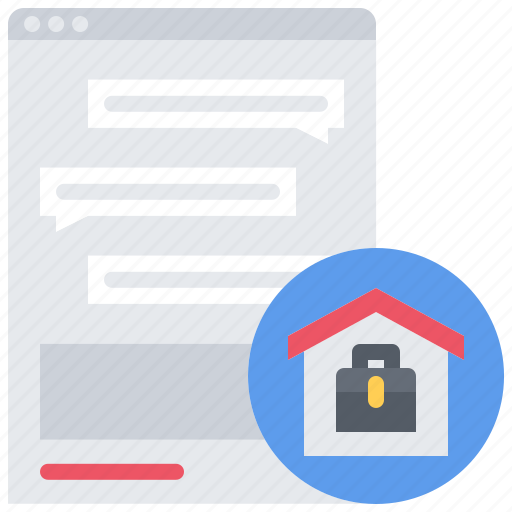 Window, messenger, messages, briefcase, case, house, building icon - Download on Iconfinder