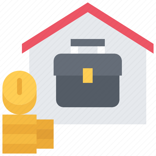 Briefcase, case, house, building, money, remote, work icon - Download on Iconfinder