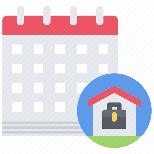 Briefcase, case, house, building, calendar, date, remote icon - Download on Iconfinder