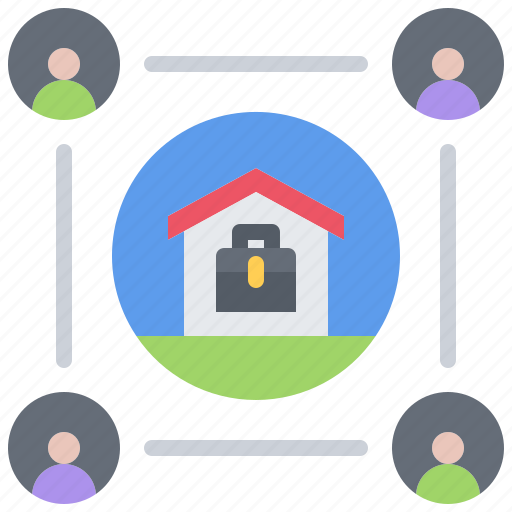Briefcase, case, house, building, group, team, people icon - Download on Iconfinder