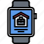 briefcase, case, house, building, app, smart, watch, remote, work 