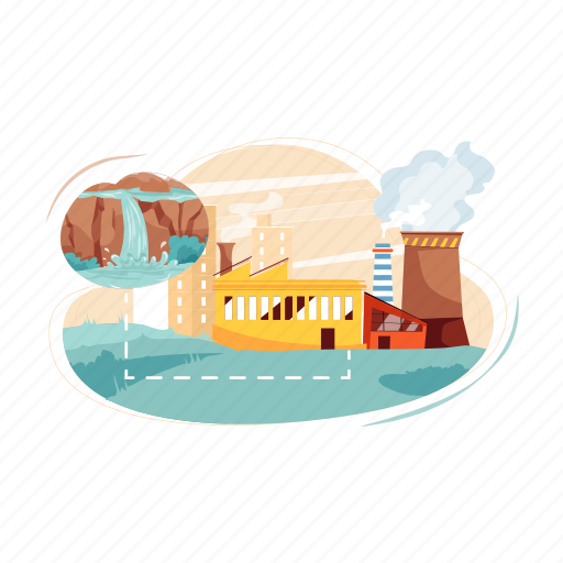 Eco farming, earth cleanup, tidal power, windmill, solar power, solar energy, wind turbine illustration - Download on Iconfinder