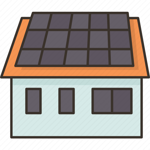 Solar, panel, rooftop, energy, house icon - Download on Iconfinder