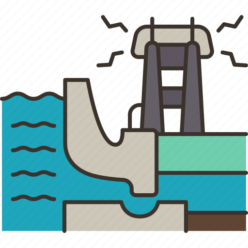 Water, power, hydroelectric, electricity, energy icon - Download on Iconfinder