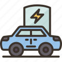 car, electric, vehicle, recharge, transportation