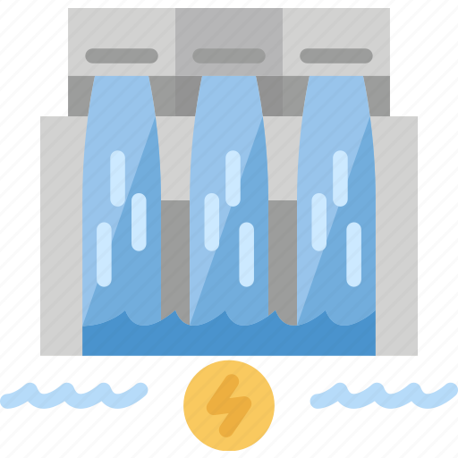 Hydropower, dam, water, renewable, electric icon - Download on Iconfinder