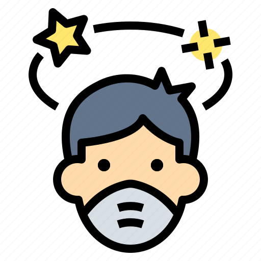 Dizzy, wear, pollution, illness, unhealthy, mask icon - Download on Iconfinder