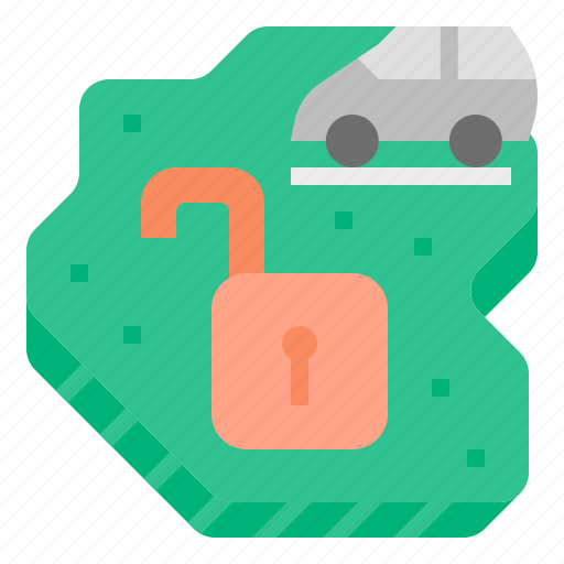 Car, unlock, unlockdown, border, immigration, reopening country, lift the lockdown icon - Download on Iconfinder