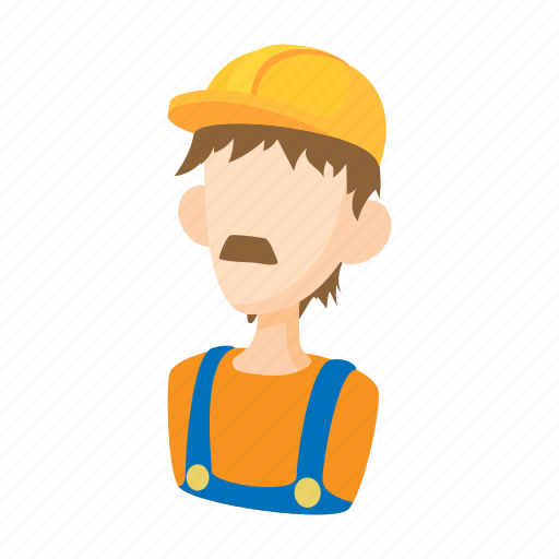 Builder, cartoon, man, person, tool, work, worker icon - Download on Iconfinder