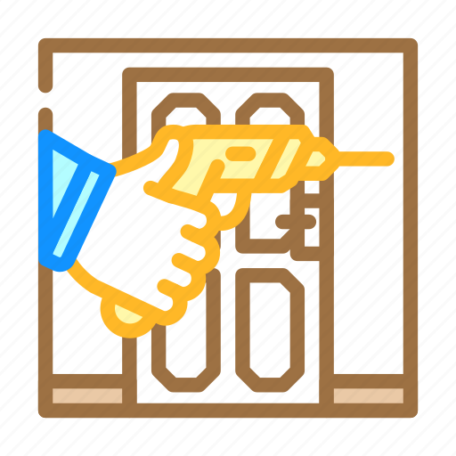 Door, repairs, repair, maintenance, service, shower icon - Download on Iconfinder