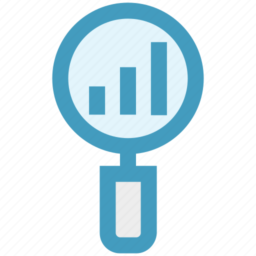 Analytics, chart, diagram, financial report, growth, magnifier, statistics icon - Download on Iconfinder
