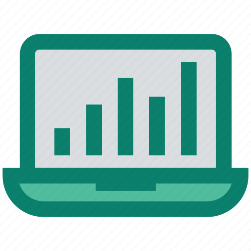 Analytics, bars, graph, laptop, reports, stabilization icon - Download on Iconfinder