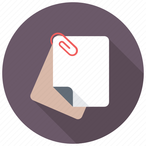 Attachment, document, paper, paper clip, sheet icon - Download on Iconfinder
