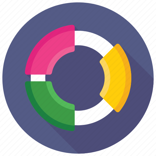 Business infographics, circle diagram, doughnut chart, graphical presentation, scattered donut icon - Download on Iconfinder