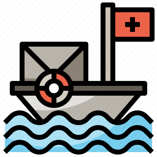 Boat, ocean, rescue, security, ship, transportation icon - Download on Iconfinder