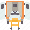 stretcher, ambulance, paramedics, patient, transport