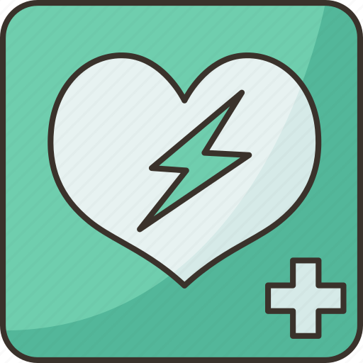 Defibrillator, automated, external, rescue, sign icon - Download on Iconfinder