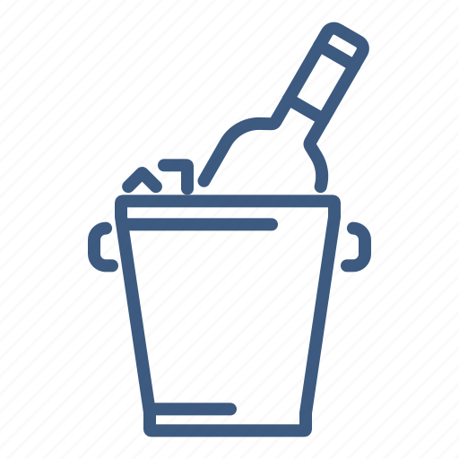 Alcohol, bottle, bucket, container, cool, drink, water icon - Download on Iconfinder