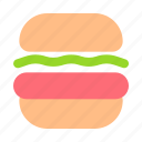 hamburger, fast, food, cheese, beef, sandwich
