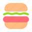 hamburger, fast, food, cheese, beef, sandwich 