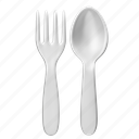 cutlery, fork, spoon, equipment 