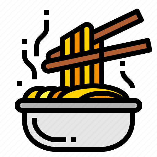 Bowl, chopsticks, noodles, restaurant icon - Download on Iconfinder