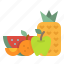 fruits, juice, orange, pineapple, watermelon 