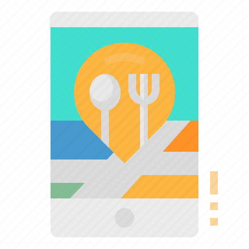 Location, map, mobile, pin, restaurant icon - Download on Iconfinder