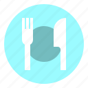 dinner, dish, food, fork, knife