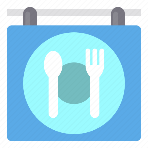 Cooking, food, location, restaurant, signboard icon - Download on Iconfinder